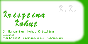 krisztina kohut business card